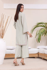 Cold Green Embroidered Set